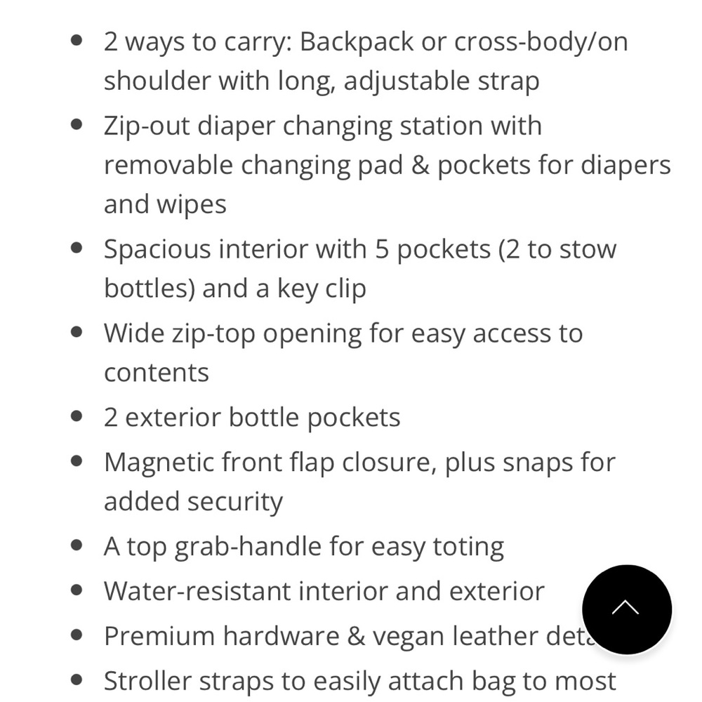 Petunia Pickle Bottom Black Diaper Bag - Picture 5 of 5